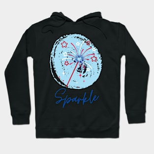 Patriotic Stars and Sparke Design Hoodie